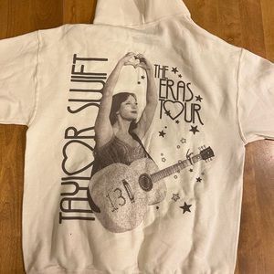 NEW!! Official TAYLOR SWIFT WEBSITE ERAS CREAM COLORED HOODY SIZE M NEVER WORN